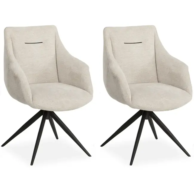 MX Sofa Colin – Dining room chairs – Beige – Set of 2