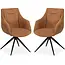 MX Sofa Colin – Eetkamerstoelen – Cognac – Set van 2