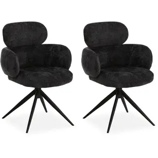 MX Sofa MX Sofa Porta – Dining chairs – Anthracite – Set of 2
