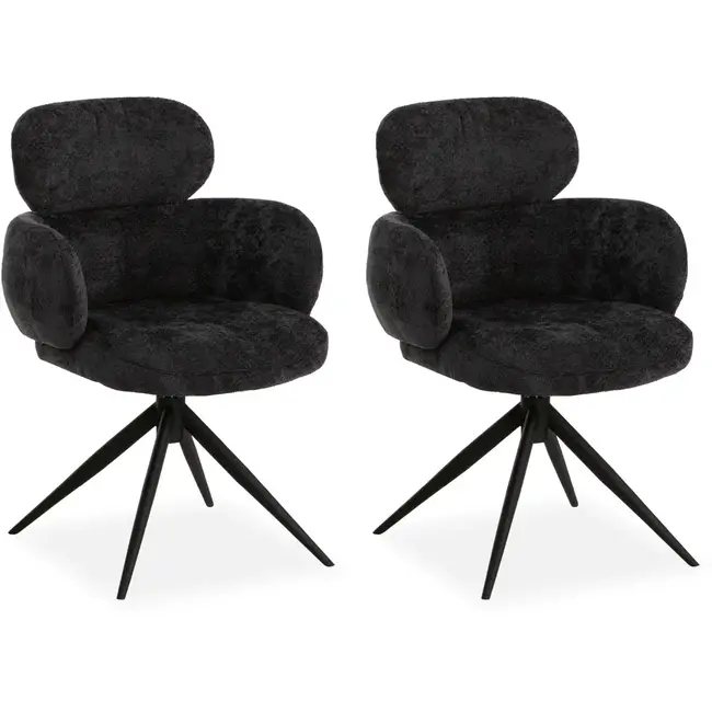 MX Sofa Porta – Krzesła do jadalni – Antracyt – Zestaw 2 szt.