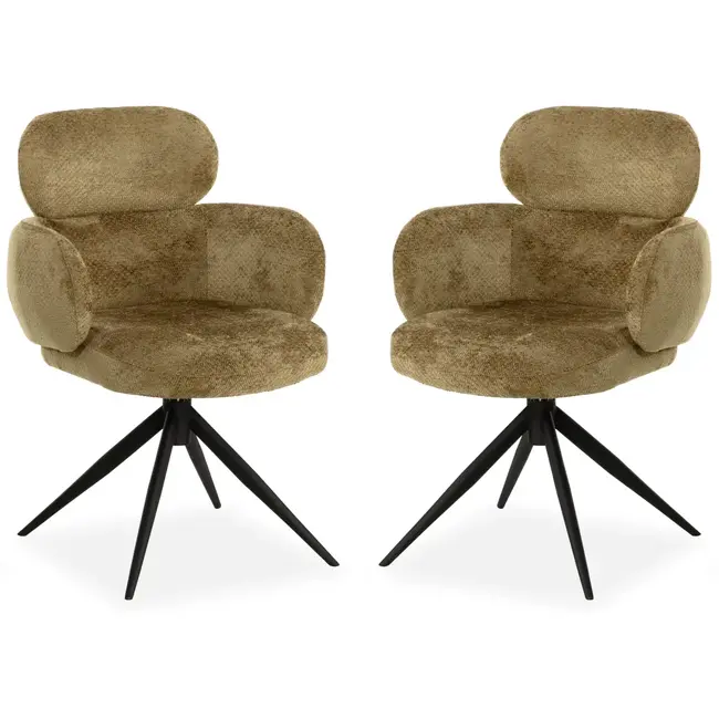 MX Sofa Porta – Dining chairs – Curry – Set of 2
