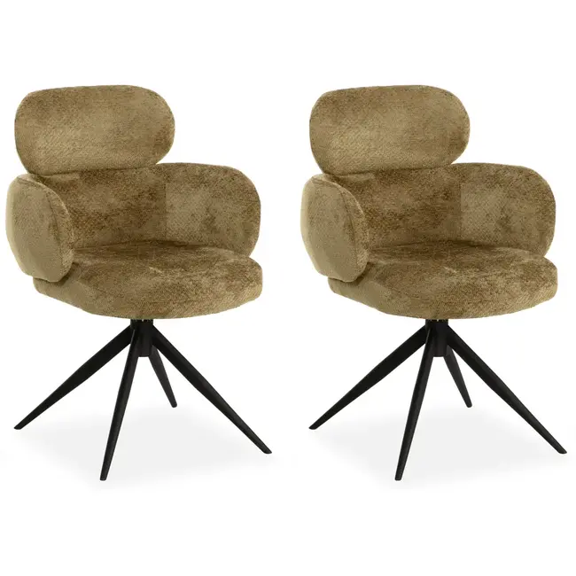 MX Sofa Porta – Dining chairs – Curry – Set of 2