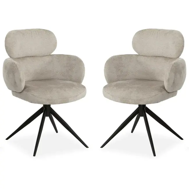 MX Sofa Porta – Esszimmerstühle – Natur – 2er-Set