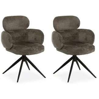 MX Sofa MX Sofa Porta – Dining chairs – Taupe – Set of 2