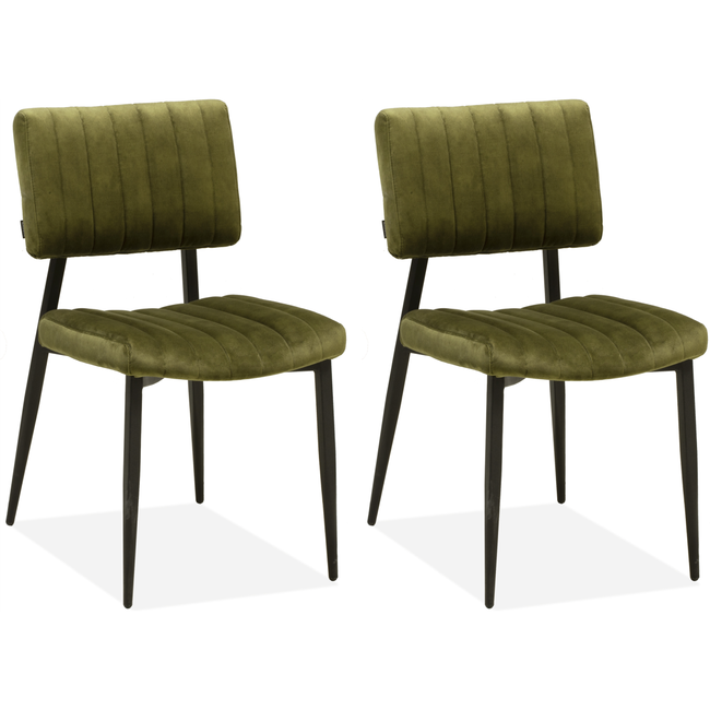 MX Sofa Ivan - Chaise de salle à manger - Moss - (lot de 2 chaises)