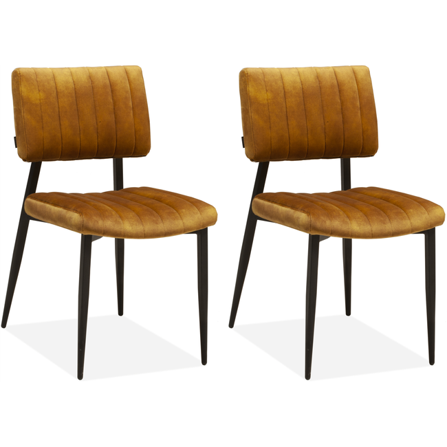 MX Sofa Ivan - Eetkamerstoel - Gold - (set van 2 stoelen)