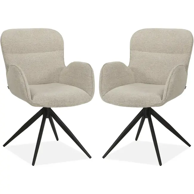 MX Sofa Eetkamerstoel Argentina - Natural (set van 2 stoelen)