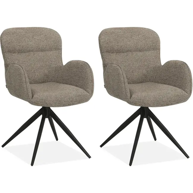 MX Sofa Argentine - Chaise de salle à manger Liver (lot de 2 chaises)