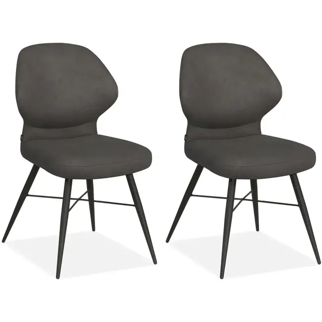 MX Sofa Jamaica dining chair - Anthracite (set of 2 chairs)