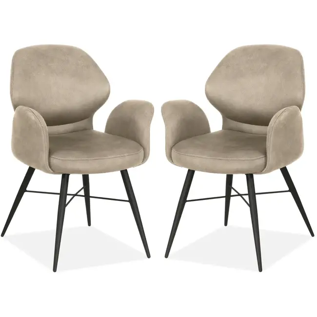 MX Sofa Chaise de salle à manger Jamaica - Sand (lot de 2 chaises)