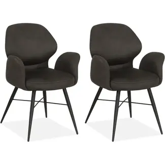 MX Sofa MX Sofa - Dining Chair Jamaica - Anthracite (set of 2 chairs)