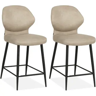 MX Sofa MX Sofa - Tabouret de bar Jamaica - Sand (lot de 2 chaises)