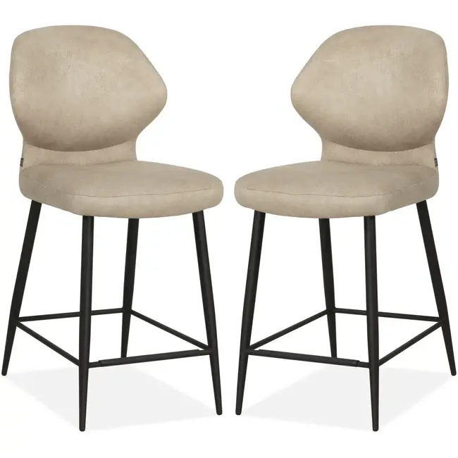 MX Sofa Tabouret de bar Jamaica - Sand (lot de 2 chaises)