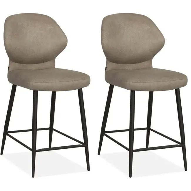 MX Sofa Tabouret de bar Jamaica - Clay (lot de 2 chaises)