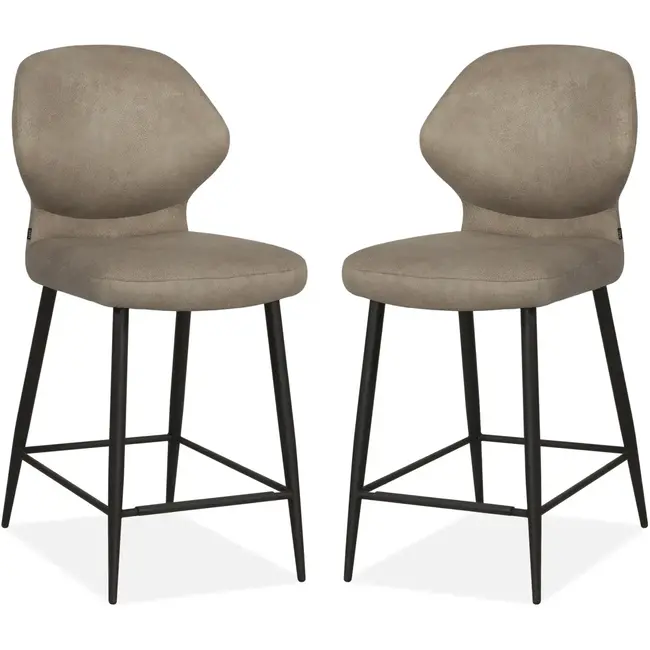 MX Sofa Tabouret de bar Jamaica - Clay (lot de 2 chaises)