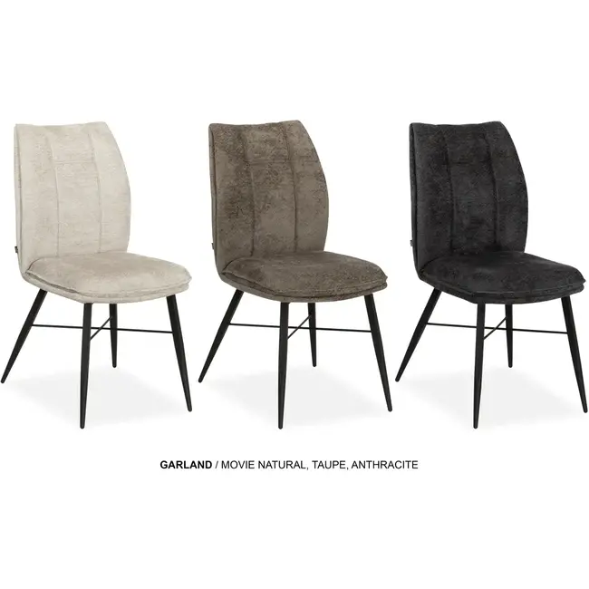 MX Sofa Jefferson Esszimmerstuhl - Anthrazit (2er-Set)