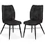 MX Sofa Eetkamerstoel Jefferson - Antraciet (set van 2 stoelen)