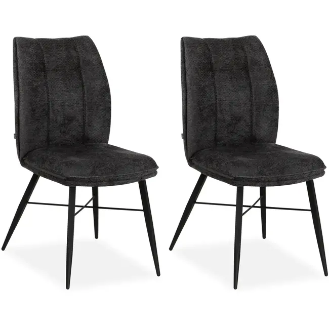MX Sofa Jefferson dining chair - anthracite (set of 2 chairs)