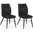 MX Sofa Eetkamerstoel Jefferson - Antraciet (set van 2 stoelen)