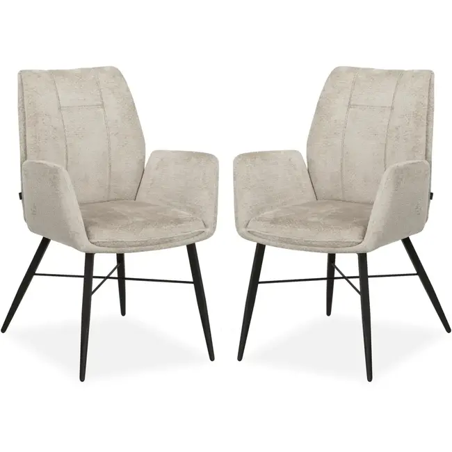 MX Sofa Eetkamerstoel Jefferson - Natural (set van 2 stoelen)