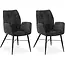 MX Sofa Eetkamerstoel Jefferson - Antraciet (set van 2 stoelen)