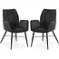 MX Sofa Eetkamerstoel Jefferson - Antraciet (set van 2 stoelen)