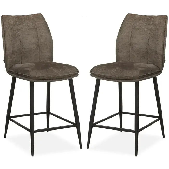 MX Sofa Barstoel Jefferson - Taupe (set van 2 stoelen)