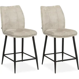 MX Sofa MX Sofa - Tabouret de bar Jefferson - Naturel (lot de 2 chaises)