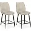 MX Sofa Tabouret de bar Jefferson - Naturel (lot de 2 chaises)