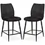 MX Sofa Tabouret de bar Jefferson - anthracite (lot de 2 chaises)