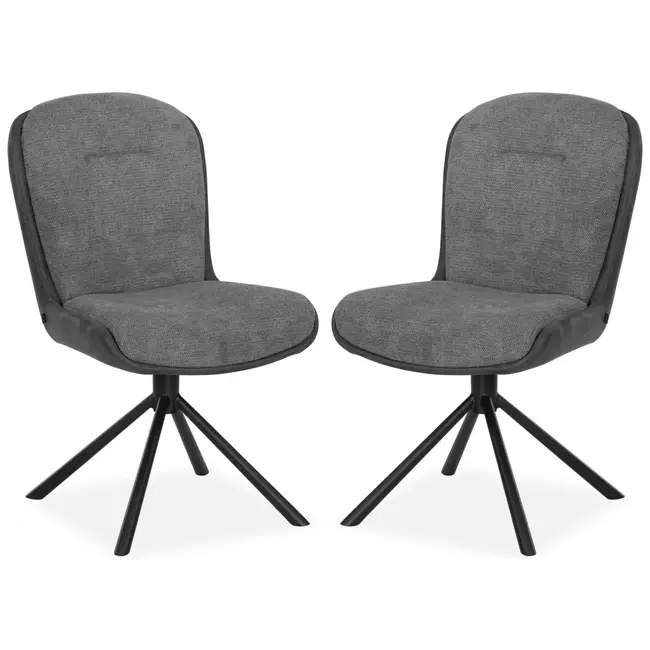 MX Sofa Trafford Dining Chair - Anthracite (set of 2 chairs)