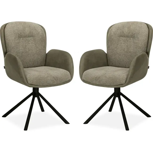 MX Sofa Chaise de salle à manger Longford - Sauge (lot de 2 chaises)