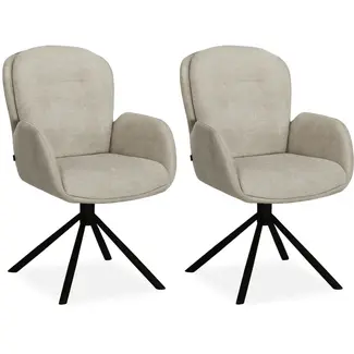 MX Sofa MX Sofa - Longford Esszimmerstuhl - Beige (2er-Set)