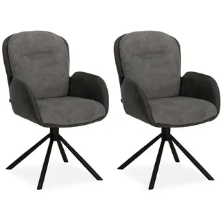 MX Sofa MX Sofa - Longford Dining Chair - Anthracite (set of 2 chairs)