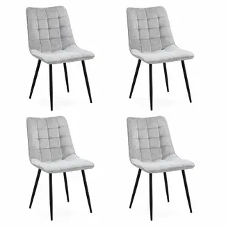 Benoa Chaise de salle à manger Lucille Perfect Harmony Gris (lot de 4)