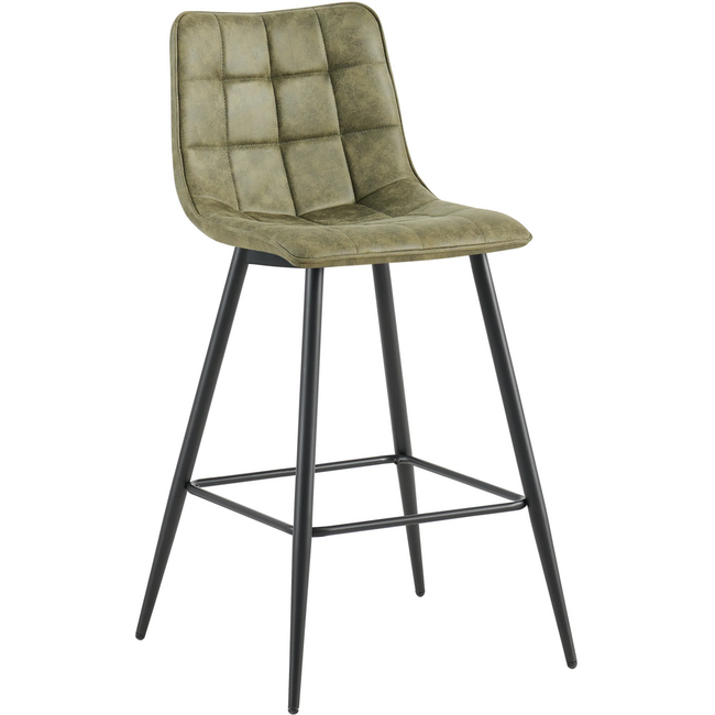 Benoa Tabouret de bar Lucille vert armée (lot de 4)