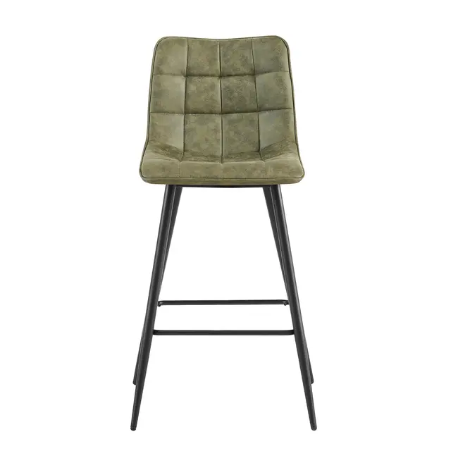 Benoa Tabouret de bar Lucille vert armée (lot de 4)