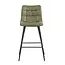 Benoa Tabouret de bar Lucille vert armée (lot de 4)