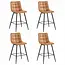 Benoa Lucille cognac bar stool (set of 4)