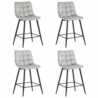 Benoa Barstoel Lucille Perfect Harmony Grijs (set van 4)