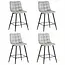 Benoa Lucille Perfect Harmony Bar Stool Grey (set of 4)