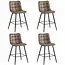 Benoa Lucille Bar Stool Light Brown (set of 4)