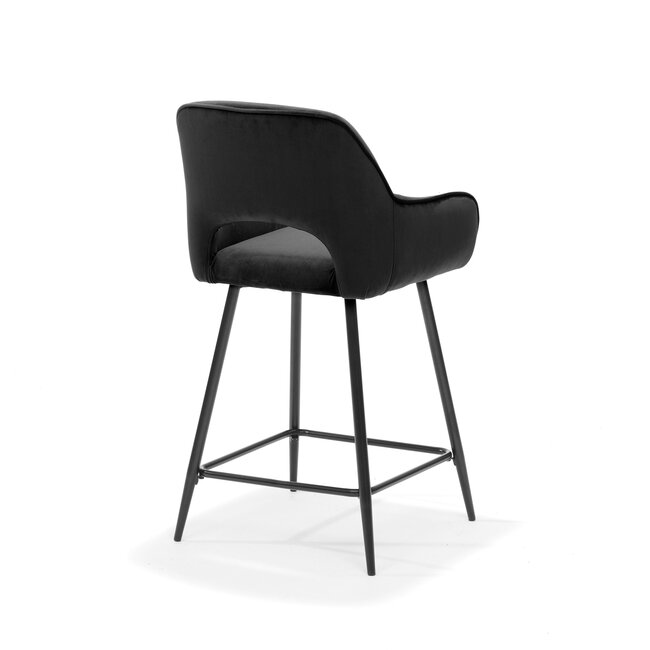 RV Design Katy Barhocker schwarz – schwarzer Samtbezug