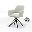 RV Design Katy armchair - teddy fabric - ivory - swivel base