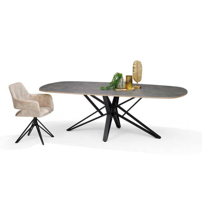 RV Design Katy-Sessel – Aurora-Samtbezug – Leberfarben – UKFR – Drehfuß