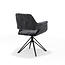 RV Design Katy armchair - Aurora Velour fabric - Anthracite UKFR - swivel base