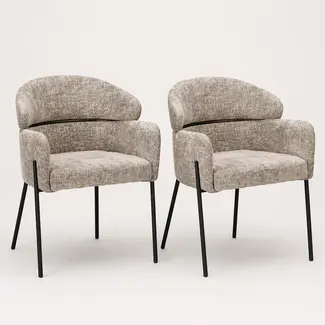 Starfurn Chaise de salle à manger Otis | Beige (lot de 2)