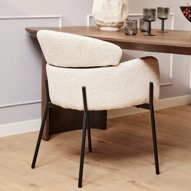 Starfurn Chaise de salle à manger Otis | Blanche (lot de 2)