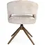 Strafurn Esszimmerstuhl Demi – Beige – Bronzenes Gestell – Mit Armlehnen – 2er-Set