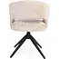 Strafurn Esszimmerstuhl Demi – Beige – Schwarze Beine – Mit Armlehnen – 2er-Set